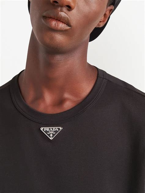 prada crew neck t shirt|Prada logo.